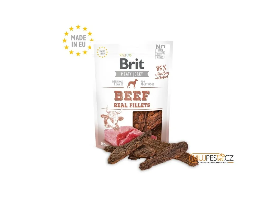 Brit Jerky Beef Fillets 200g Odeslání Ihned