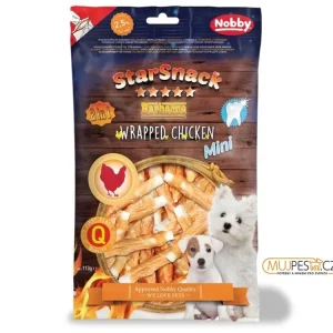 Akční Nabídka Nobby Starsnack Mini Wrapped Kuřecí Tyčinky Pro Psy 113G