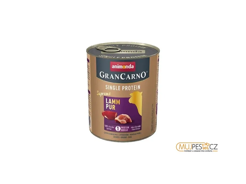 Jen Po Omezenou Doba GRANCARNO Single Protein 800 g cisté jehnecí, konz