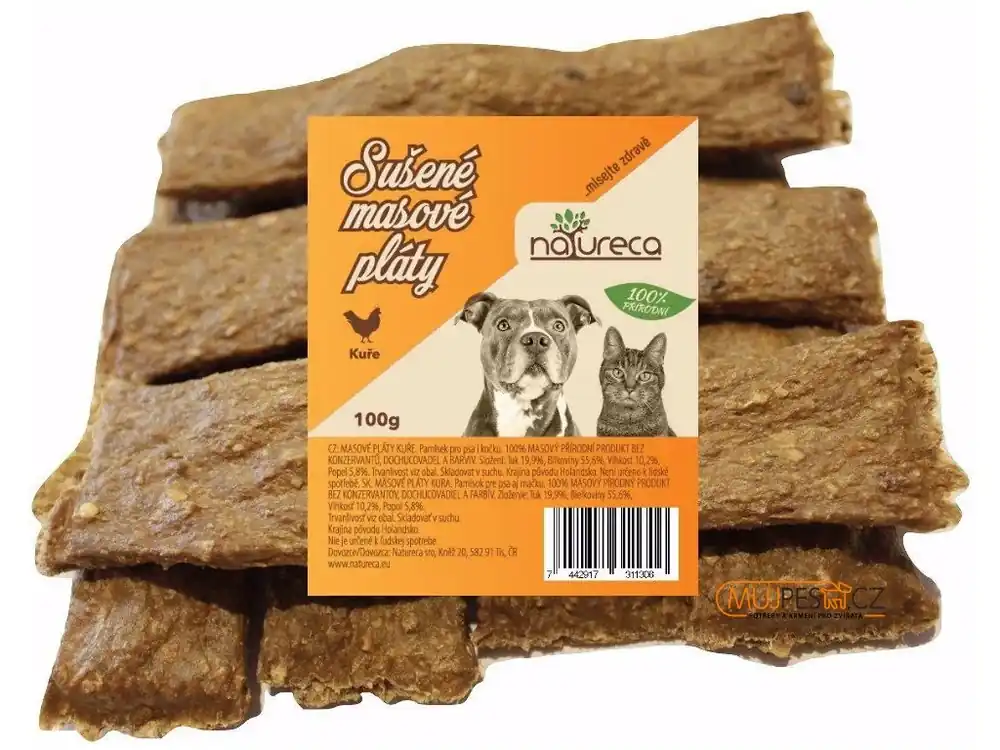 Aktuální NATURECA pochoutka Masové pláty - Kuře, 100%maso 100g