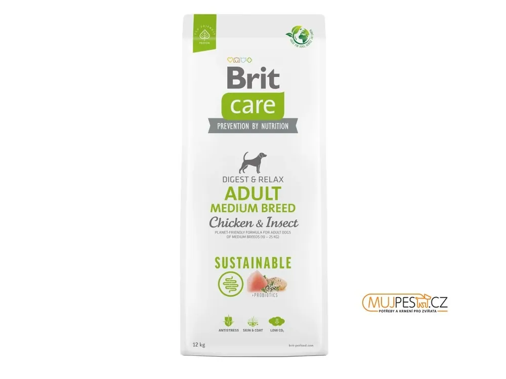 Časově Omezené Brit Care Dog Sustainable Adult Medium Breed + k 12kg + 2kg ZDARMA