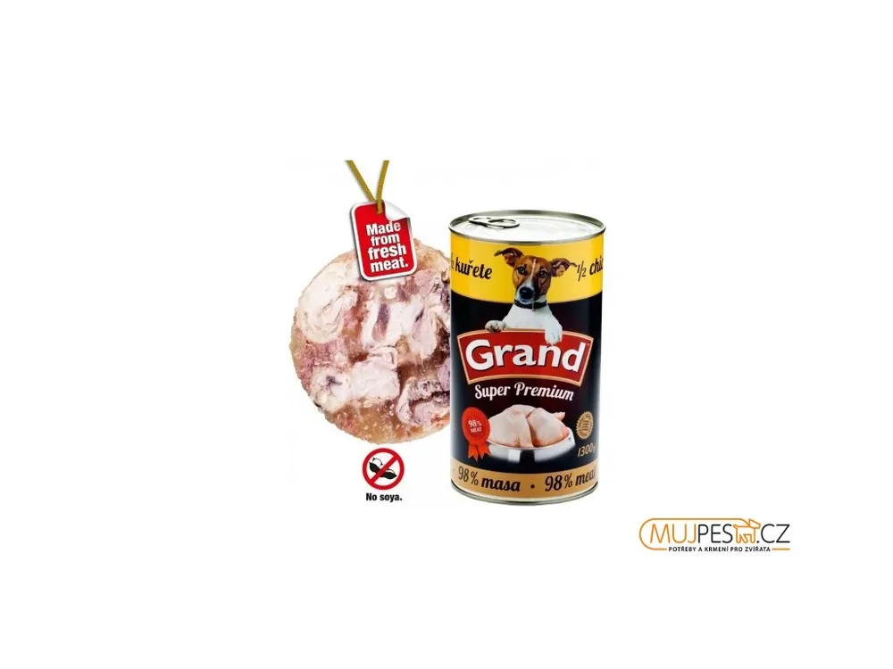 Originální GRAND konz. pes Extra s 1/2 kuřete 1300g