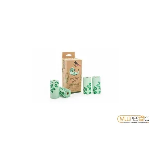 Finální Výprodej PetBuddy sáčky na exkrementy, kompostovatelné, 8 rolí/ á 15 sáčků, zelené s potiskem