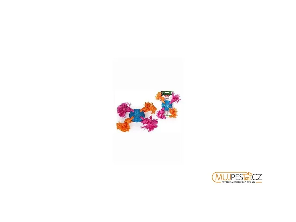 Hračka pes Denta Roo Disk se 4 uzly 24cm/8cm Oblíbený