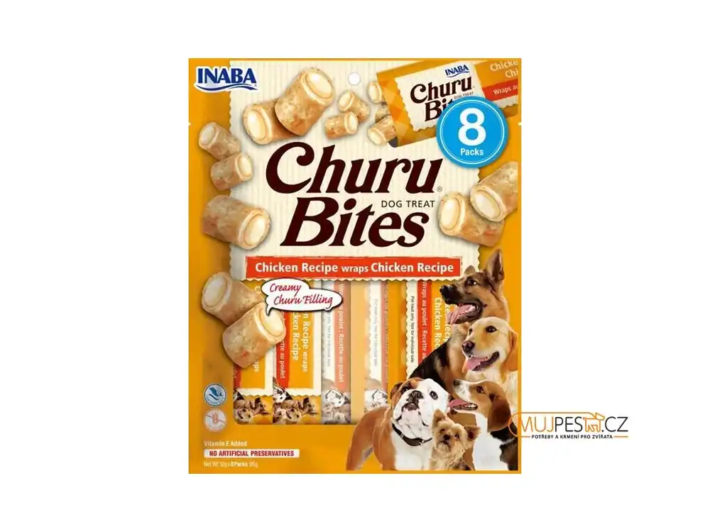 Inaba Churu Bites dog snack kuře 8x 12g Aktuální