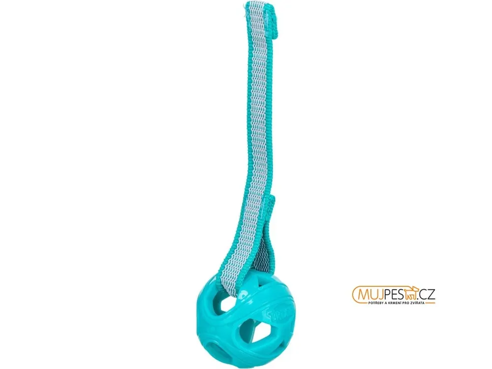 Finální Výprodej Honeycomb Ball, prodyšný míček s páskem, ø 6 cm/ 23 cm, TPR, tyrkysová
