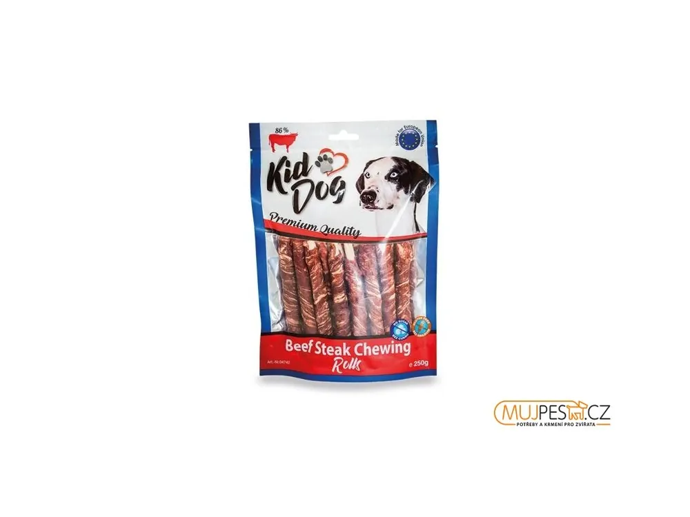 KIDDOG hovězí steak na buvolí tyčince - 8 mm/12 cm 250 g Autentický