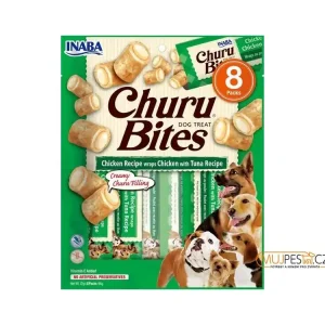 Inaba Churu Bites dog snack kuře, tuňák 8x 12g Nízká Cena