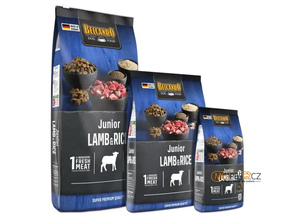 Cenová Bomba Belcando Junior Lamb & Rice + k velkému balení sluneční clona ZDARMA