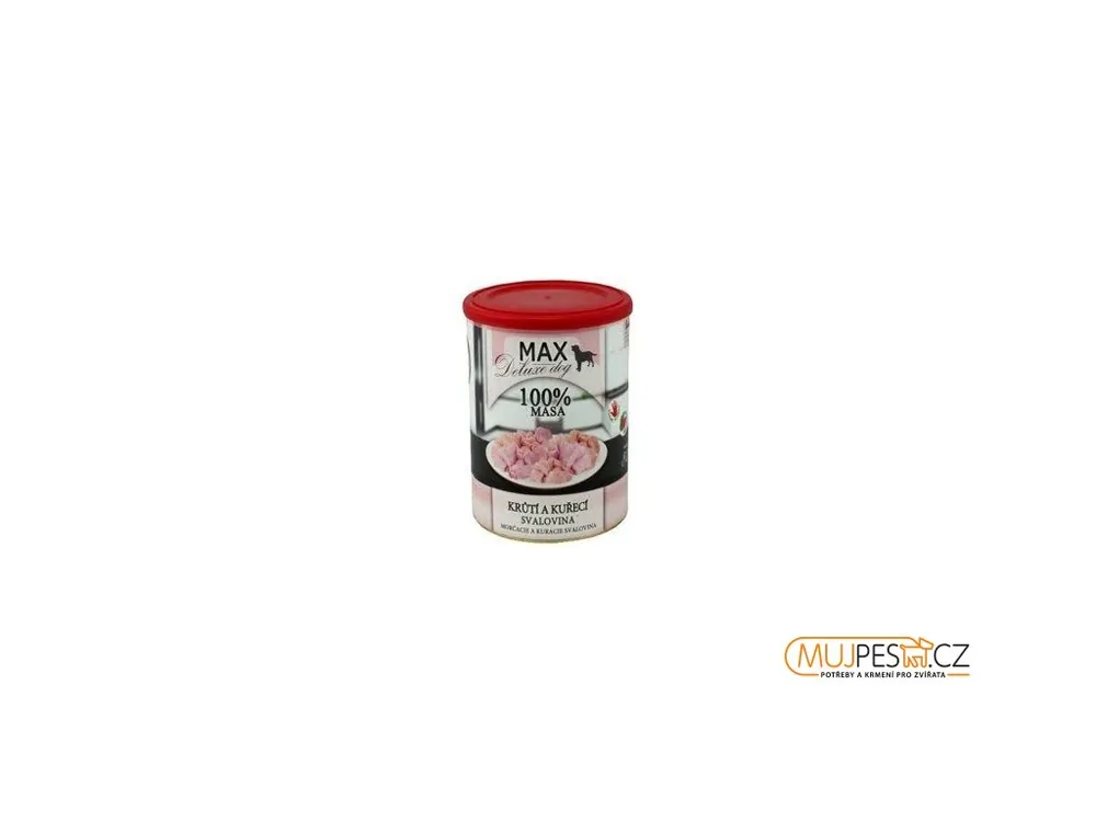 MAX Deluxe krůtí a kuřecí svalovina 800g Novinka