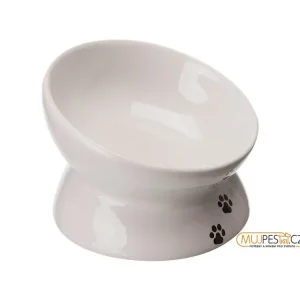 Zvýšená ergonomická keramická miska 0.15 l/ø 13 cm, bílá Nejlepší Cena