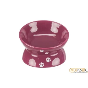 Zvýšená ergonomická keramická miska, 0.15 l/ø 13 cm, vínová Omezená Nabídka