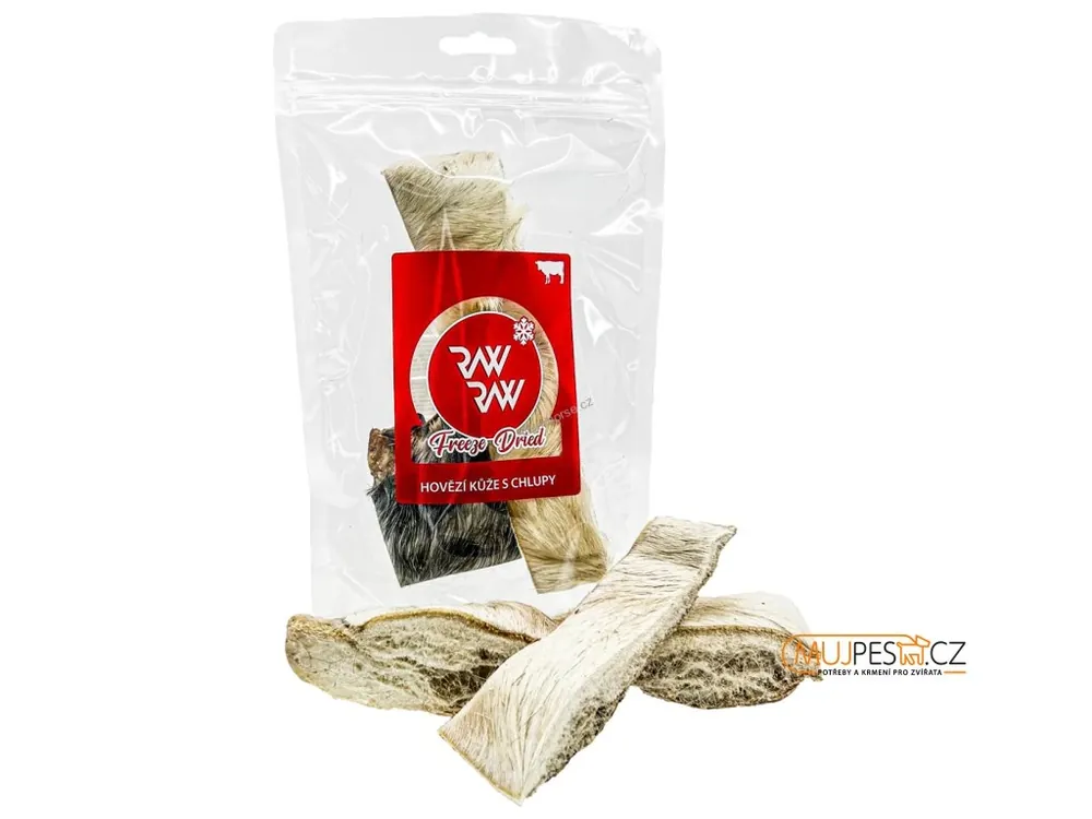 Bezpečná Platba Raw Raw pochoutka mrazem sušené Hovězí kůže 60g