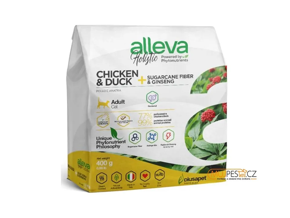 Omezená Nabídka ALLEVA HOLISTIC Cat Dry Adult Hairball 400g