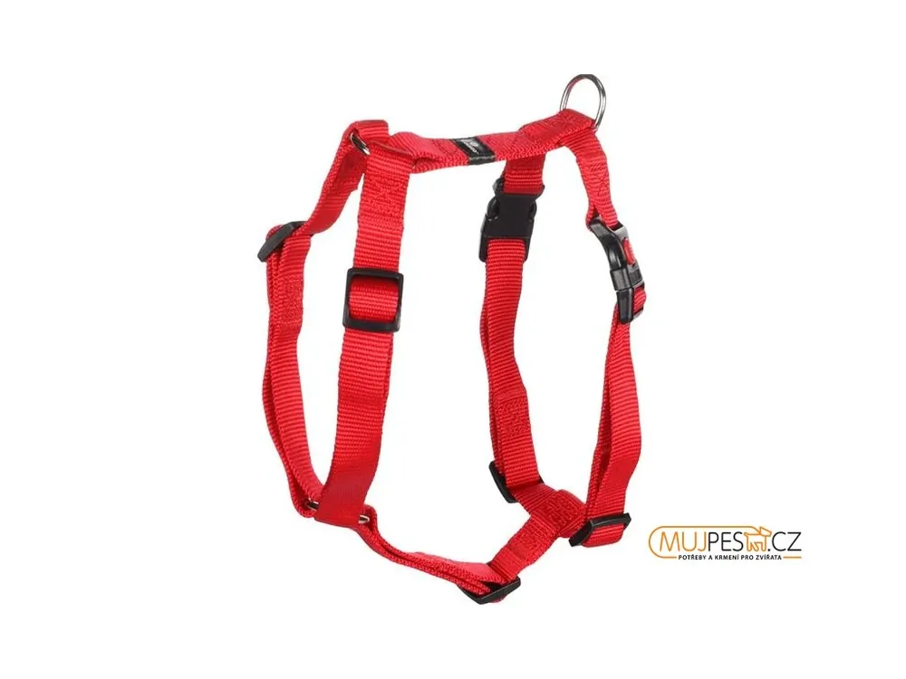Nízká Cena Postroj nylon Ziggi červený M 2x45-65cm Flamingo