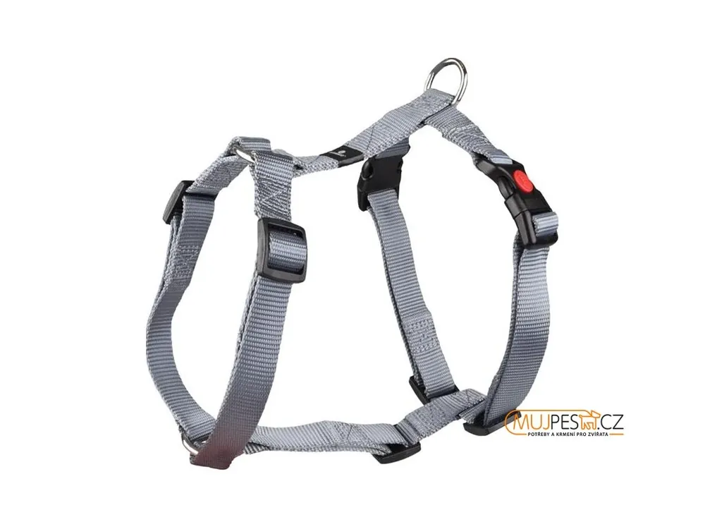 Postroj nylon Ziggi šedý M 2x45-65cm Flamingo Značkový