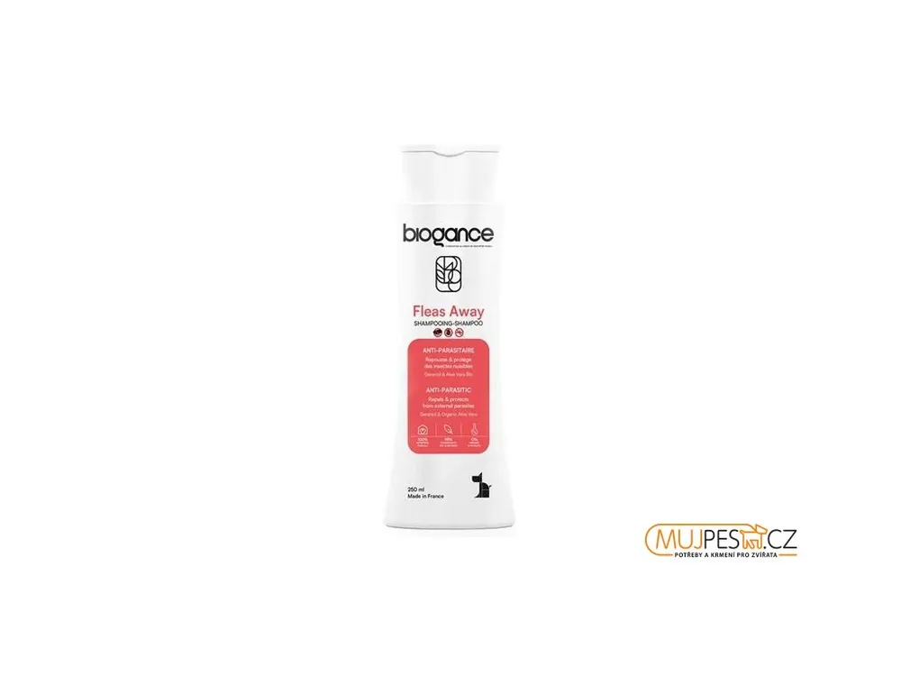 Biogance šampon Fleas away dog - antiparazitní 250 ml Akce