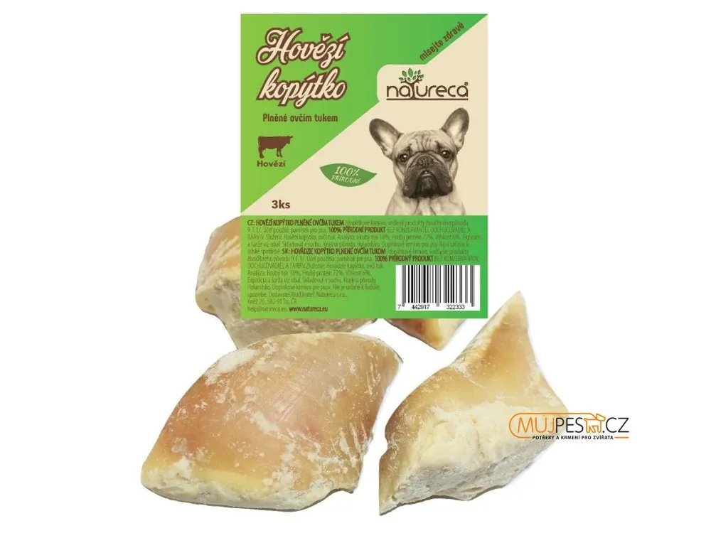 NATURECA pochoutka Hovězí kopýtko plněné ovčím tuk.3ks Levný