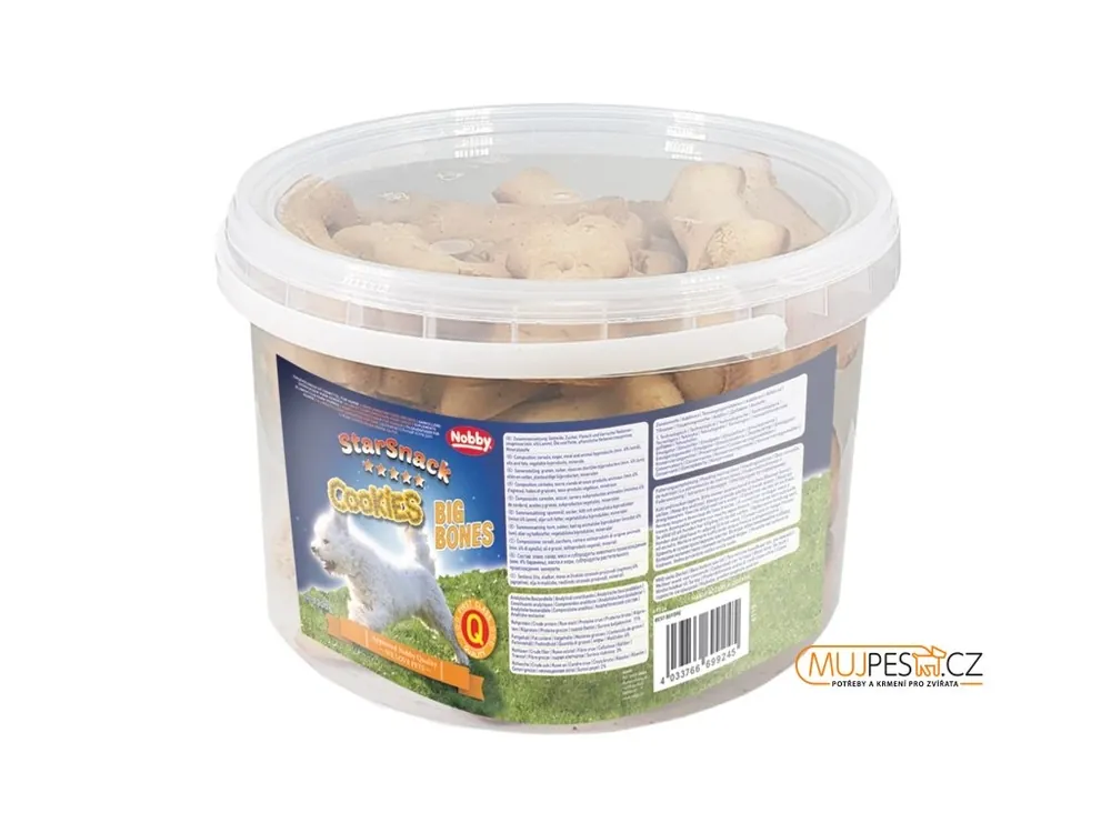 Nobby StarSnack Cookies Big Bone pamlskové sušenky 1,3kg Výhodná Nabídka