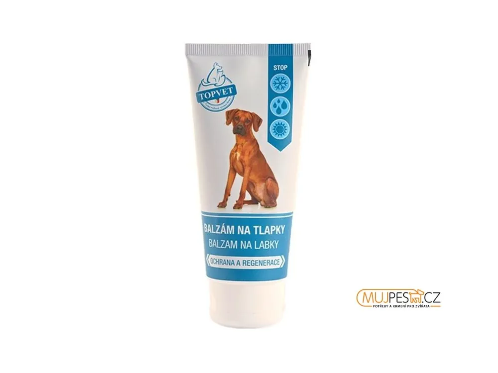 Balzám na tlapky- ochranný a regenerační crm 100ml Topvet Sleva