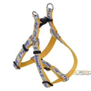 Značkový Nobby STYLE One Touch postroj oranžový nylon S 40-50cm