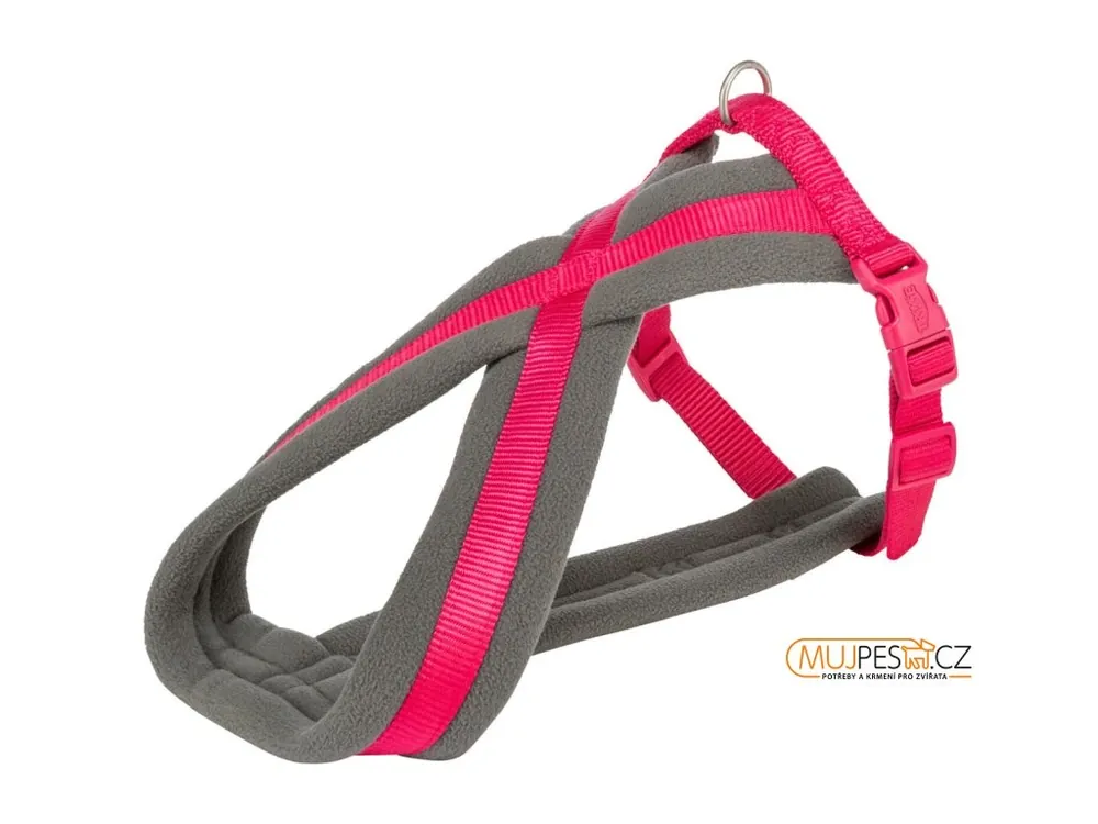 Nylonový postroj PREMIUM podšitý 30-40cm/15mm (XS-S), - fuchsie Ihned K Objednání