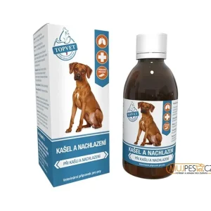Levný Kašel a nachlazení sirup pro psy TOPVET 200ml