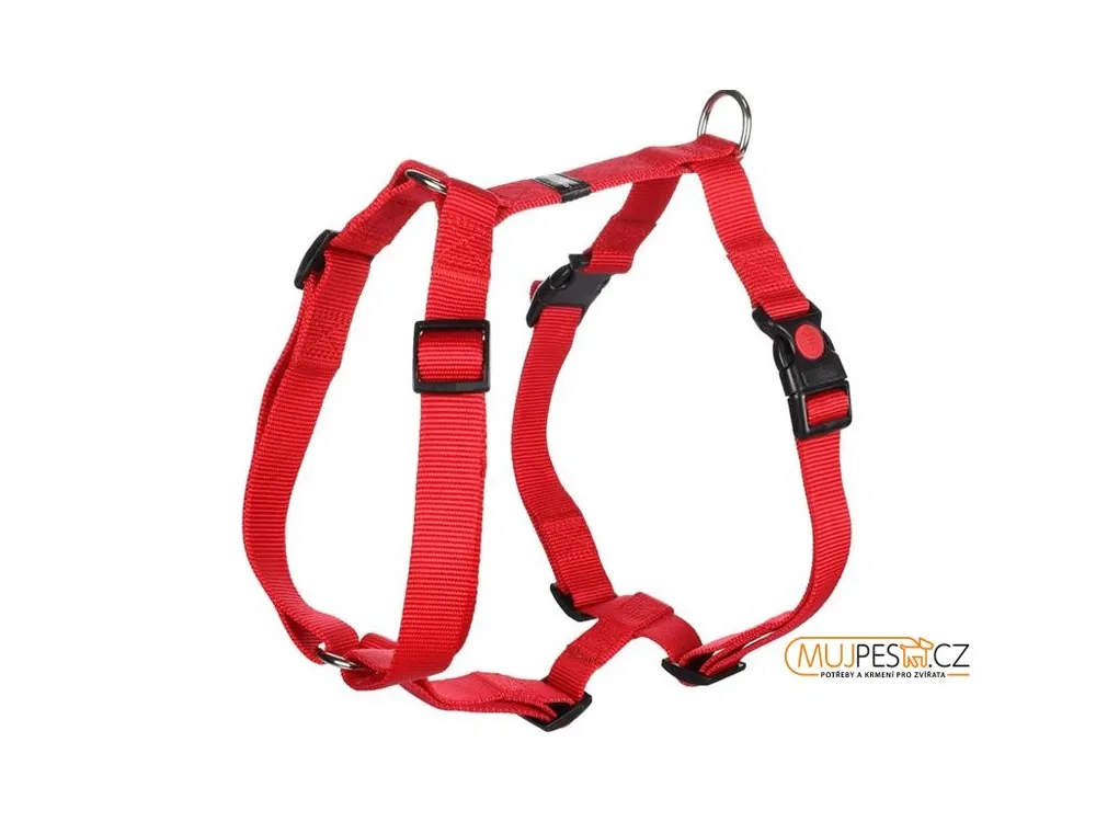 Postroj nylon Ziggi červený L 2,5x60-85cm Flamingo Výhodná Nabídka