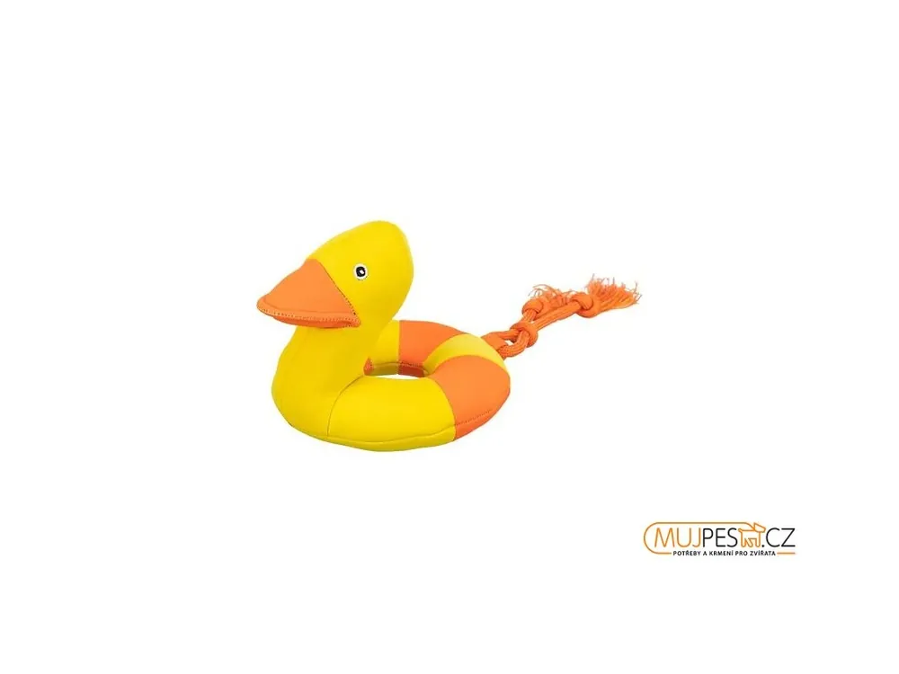 Víkendová Akce Aqua Toy plovoucí kachnička na laně, 20 x 36 cm, tkania