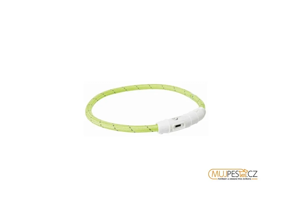 Svítící kroužek USB na krk L-XL 65 cm zelená Dokud Zásoby Vydrží