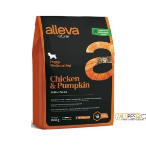 Vrácení Zdarma ALLEVA NATURAL Dog Dry Puppy Chicken&Pumpkin Medium 800g
