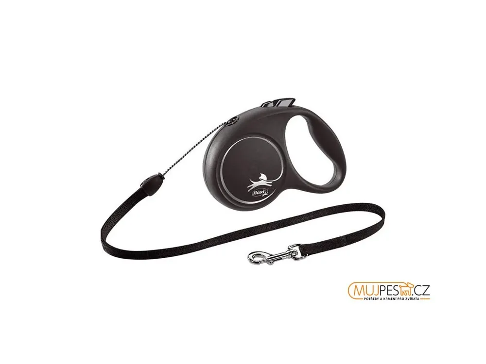 Flexi Black Design S lanko 5 m černé 12 kg Nejlepší Cena