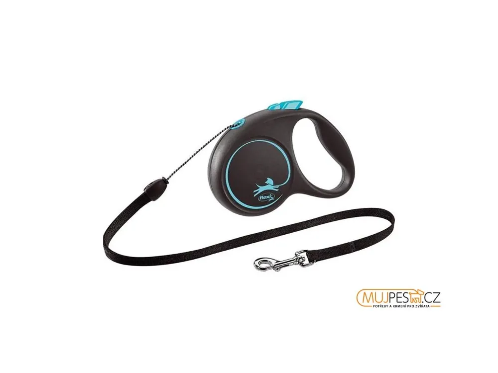 Přímo Od Výrobce Flexi Black Design S lanko 5 m modré 12 kg
