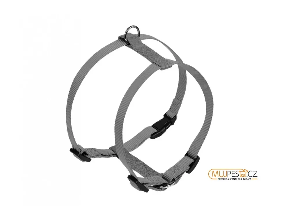 Sleva Nobby Classic Postroj Nylon 70-90Cm / 25Mm Šedá