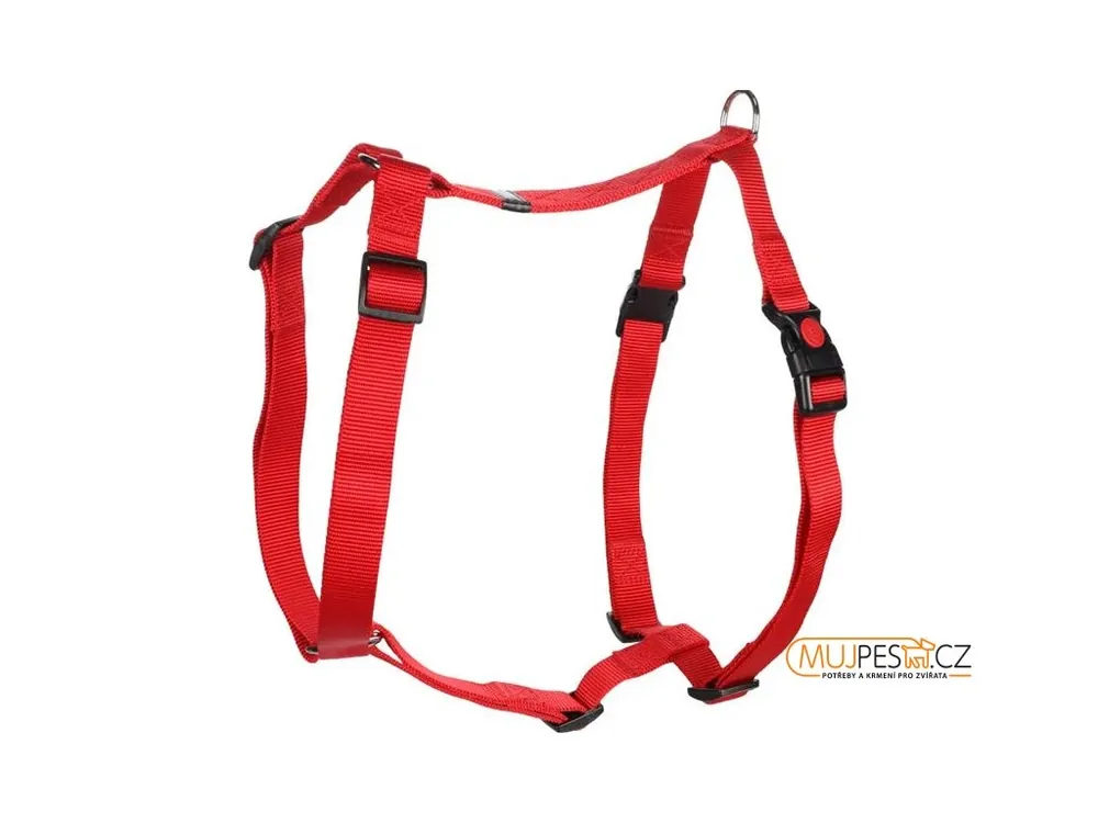 Postroj nylon Ziggi červený XL 2,5x70-110cm Flamingo Přímo Od Výrobce