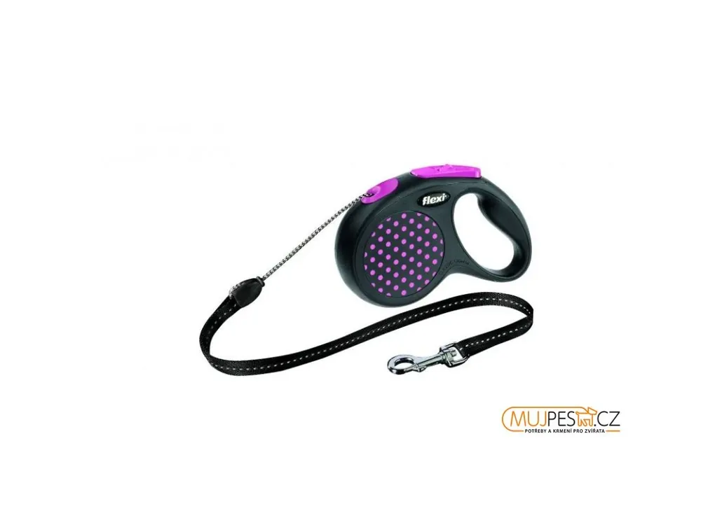 Top Prodej Flexi Design Xs 3 M Šňůra, Max.8Kg, - Růžová