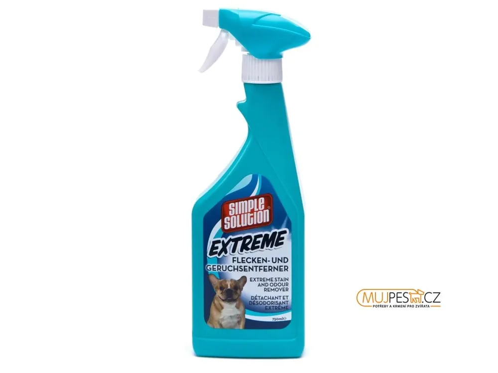 Vrácení Zdarma Simple Solution Stain & Odor Remover Extreme Odstranovac skvrn a pachu pro psy, 750ml