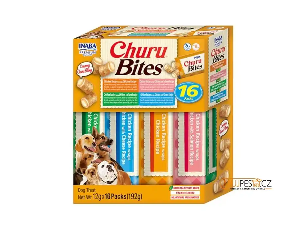 Inaba Churu Bites dog snack multipack 16x 12g Aktuální