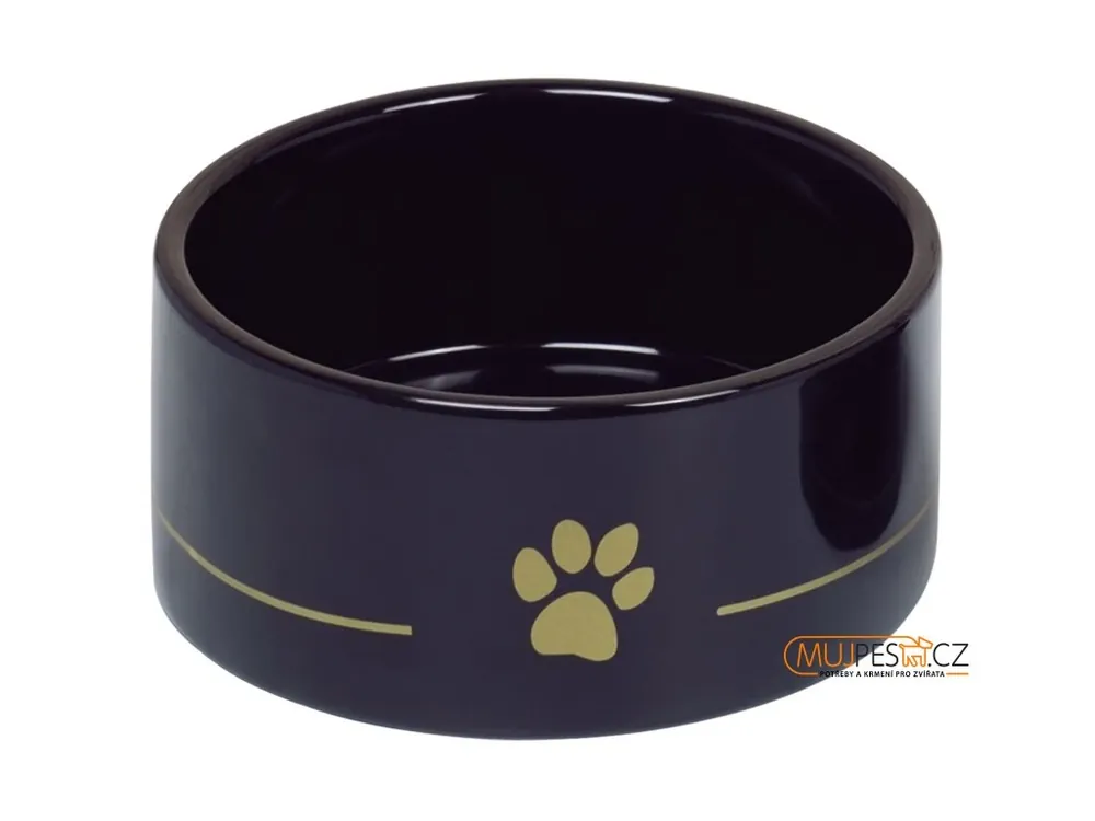 Nobby keramická miska GOLDEN PAW černá 18,0 x 7,0 cm / 1,10 l Akční Cena