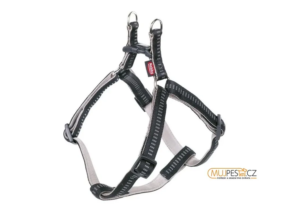 Nobby Soft Grip Postroj Nylon 50-72Cm / 20Mm Černá Vrácení Zdarma
