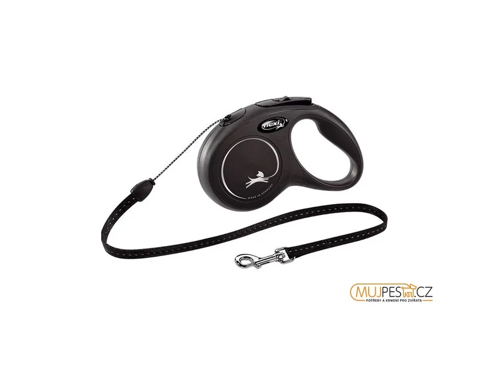 Oblíbený Flexi Classic NEW S lanko 5 m černé 12 kg