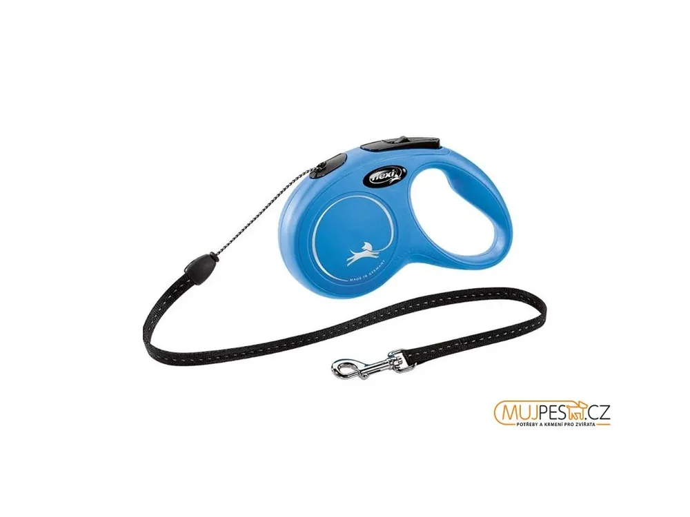Značkový Flexi Classic NEW S lanko 5 m modré 12 kg