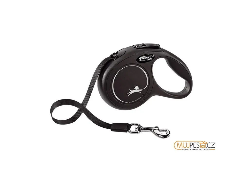 Nakupujte Hned Flexi Classic NEW XS pásek 3 m černé 12 kg
