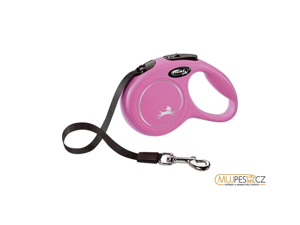 Flexi Classic NEW XS pásek 3 m růžové 12 kg Výprodej