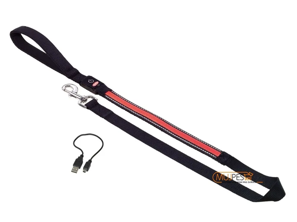 Nobby Flash Mesh Svítící Červené Vodítko 120Cm / 25Mm Akční Nabídka