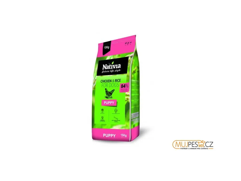 Nativia Puppy + k 15kg +3 kg ZDARMA Nejlepší Cena