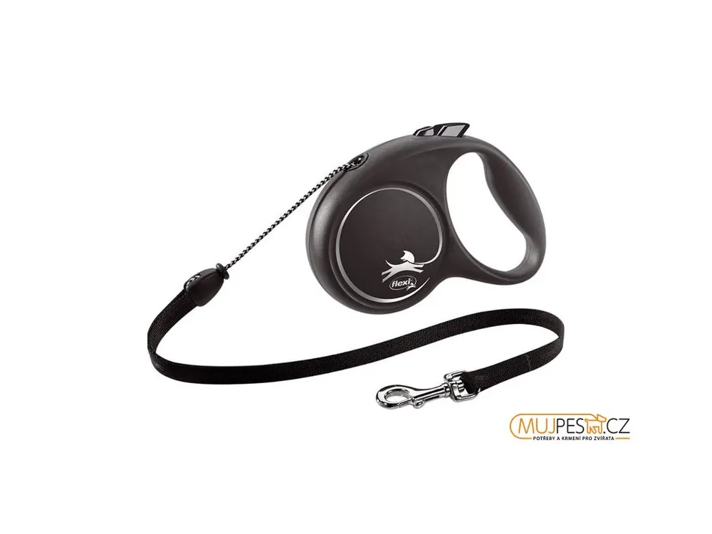 Nejlepší Volba Flexi Black Design M lanko 5 m černé 20 kg