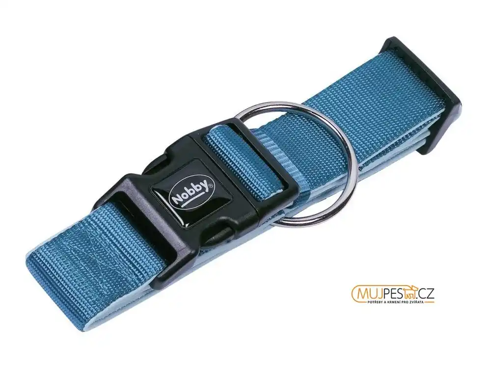 Speciální Cena Nobby CLASSIC PRENO extra široký obojek neoprén světle modrá L-XL 40-55cm