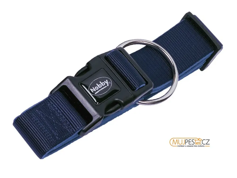 Nobby CLASSIC PRENO extra široký obojek neoprén tmavě modrá L-XL 40-55cm Nejlepší Cena