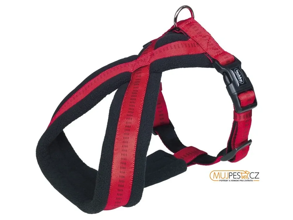 Nobby Soft Grip Comfort Postroj Do X Červený M 45-70Cm Dokud Zásoby Vydrží